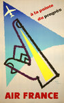 Poster  A La Pointe Du Progrés  Air France  1958  Jean Carlu