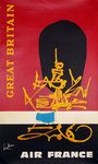 Affiche Great Britain  Air France   1967  Georges Mathieu