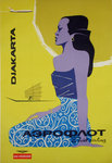 Affiche Djakarta  Aeroflot   Circa 1960   Soviet Airlines