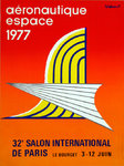 Poster  Villemot   Aeronautique Espace 32e Salon   Le Bourget   1977