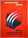 Poster  Aeronautique Espace 37e Salon 1987   Le Bourget  Jacques Auriac