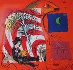 Affiche  Chagall Marc L'Arc en Ciel  Exposition Grand Palais  1969  Marc Chagall
