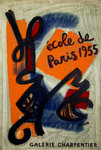 Affiche   Atlan  Jean Michel  Ecole de Paris  Galerie Maurice Charpentier  1955
