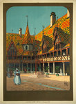 Affiche  Beaune  les Hospices  Capitale de la Bourgogne  PLM  1924  Alo  Avant la Lettre