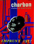 Poster  Villemot    Charbon Richesse  Nationale  Emprunt  1957