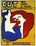 Affiche  Cut  Centrale Unique  des Travailleurs du Chili  22e Anniversaire 1975  Barios Balmes