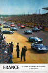 Affiche  La Course Automobile des 24 Heures du Mans 1959   Yves Debrenne