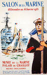 Affiche  Salon de la Marine  1955   A Brenet