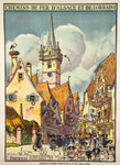 Affiche Obernai  La Procession de Sainte Odile Ch de Fer de Lorraine  1921  Hansi
