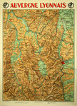 Affiche   Carte  Auvergne Lyonnais  PLM  1931  J Dollfus