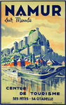 Affiche  Namur Sur Meuse Centre de Tourisme  1947  J Dogimont