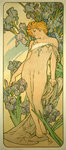 Iris Flower Poster   1898  Alphonse Mucha