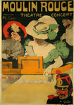 Affiche  Moulin Rouge  Théatre  Concert  1904    Grün