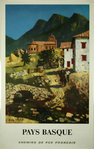 Poster   Pays Basque  SNCF  1968    Roland Oudot