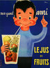 Affiche  Le Jus de Fruit   Mon Ami   Circa 1950    Attage