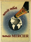 Poster   Champagne   Mercier     Monde Mercier Circa 1940   Anonyme