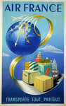 Poster    Air France  Carries Everything Everywhere   Super Constellation  1952   Alphonse Dehédin