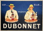 Affiche  Jean Carlu   Dubonnet  Lui  et Elle   1924