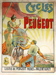 Poster  Cycles Peugeot  Les Fils de Peugeot Fréres  Circa 1898  Vavasseur