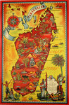 Poster  Madagascar  Pictorial Map  1952   Maurice Tranchant