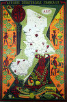 Poster  Afrique Equatoriale Française   Map  Circa 1940/1950    Alain Cornic