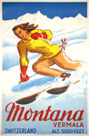 Affiche  Montana Vermala   Switzerland   1947   Wladimir  Sagalowitz