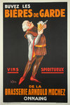 Poster   Drink   les Bieres de Garde  Brasserie Arnould Mochez 1930  Leclercq