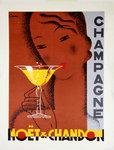 Poster Champagne  Moët et Chandon  Circa 1960  Chem