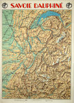 Affiche  Carte  PLM  Savoie Dauphiné 1928  J Dolfus