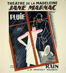 Poster   Paul Colin   Jane Marnac  dans  Rain de Sommerset  Maughan 1930       n