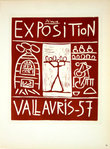Lithographie  Picasso Exposition Vallauris  1957  Affiches Les Maîtres de L'Ecole de Paris 1959