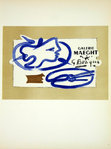 Lithographie Braque  Georges  Galerie Maeght  1950 Les Maîtres de L'Ecole de Paris 1959