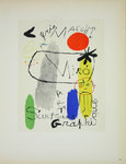 Lithographie  Miro   Joan  Art Graphique Galerie  Maeght 1950   Les Maîtres de L'Ecole de Paris 1959