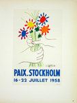Lithographie Picasso  Paix Stockhlom 1958  Affiches  Originales Les Maîtres de L'Ecole de Paris 1959
