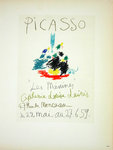 Lithographie  Picasso  Les Ménines   1959  Affiches  Originales Les Maîtres de L'Ecole de Paris 1959