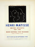 Lithographie Matisse   Henri  Affiche Originales des Maîtres de L'Ecole de Paris 1959