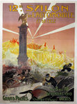 Affiche 12e Salon de L'Automobile et du Cycle Paris1910  Gaston Simoes de Fonseca