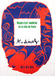 Poster  Alechinsky  Modern   Art  Museun of Paris   20 Fevrier / 6 Avril  1975