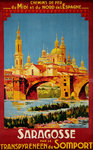 Poster Saragosse By the Trans Somport Railways  E Paul Champseix  Circa 1920
