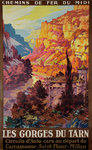 Poster   Les Gorges du Tarn  Railways of the South   E Paul Champseix  Circa 1930
