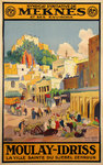 Poster   Mecknes  Moulay Idriss  1932  Matteo Brondy