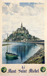 Affiche  Le Mont Saint Michel Chemin de Fer de L'Etat  Photo Pierre Dubure Circa 1935