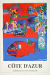 French Railways  Poster  Riviera  Cote D Azur  Bezombes   Roger  1968