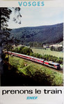 Affiche  Vosges SNCF   Prenons le Train   1974