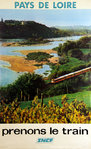 French Railways Poster    Pays  de Loire  Prenons le Train   Photo Denimal   1976