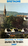 Affiche   Bretagne  SNCF  Decouvrez la France Avec le Train  1977  Photo Varga