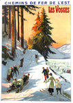 Affiche Les Vosges  Chemin de Fer de  L'Est  Louis Tauzin 1913