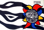 Lithography  Calder Alexandre   Tête  Vagues Noires   Derriere Le Miroir  1966