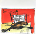 Lettre Lithography  Buffet  Bernard  Nature Morte au Violon Raoul  Dufy  Lettre a Mon Peintre  1965