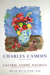 Affiche Camoin    Charles  Anemones  Galerie Andre Maurice  1956